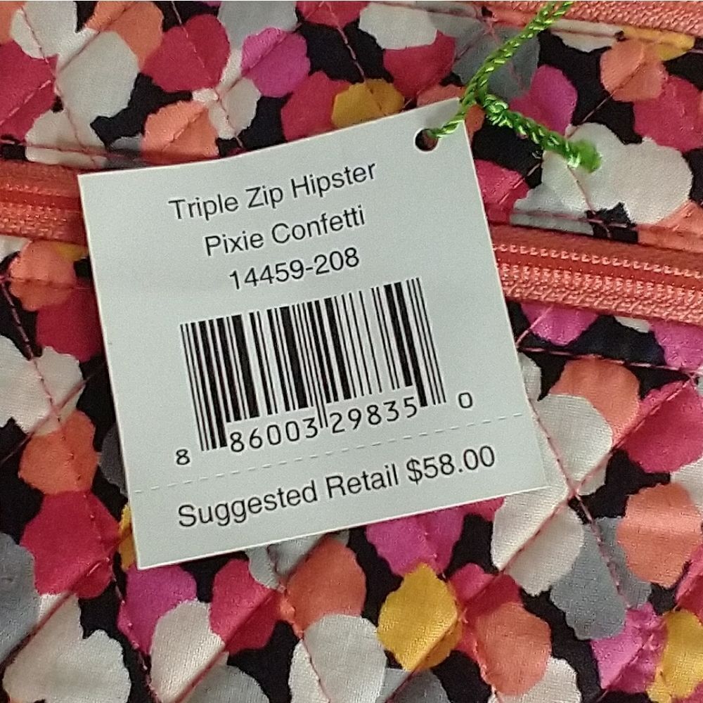 Vera Bradley Triple Zip Crossbody in Pixie Confetti - Picture 2 of 5
